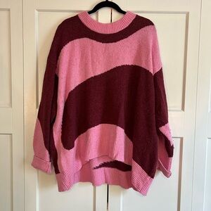 Pink and Red Sweater